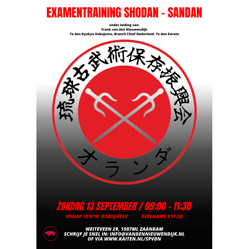 13 sept Examentraining Kobujutsu shodan - sandan