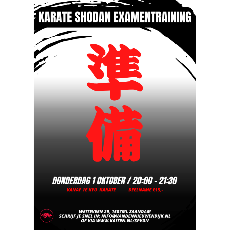 1 okt. Karate examentraining shodan