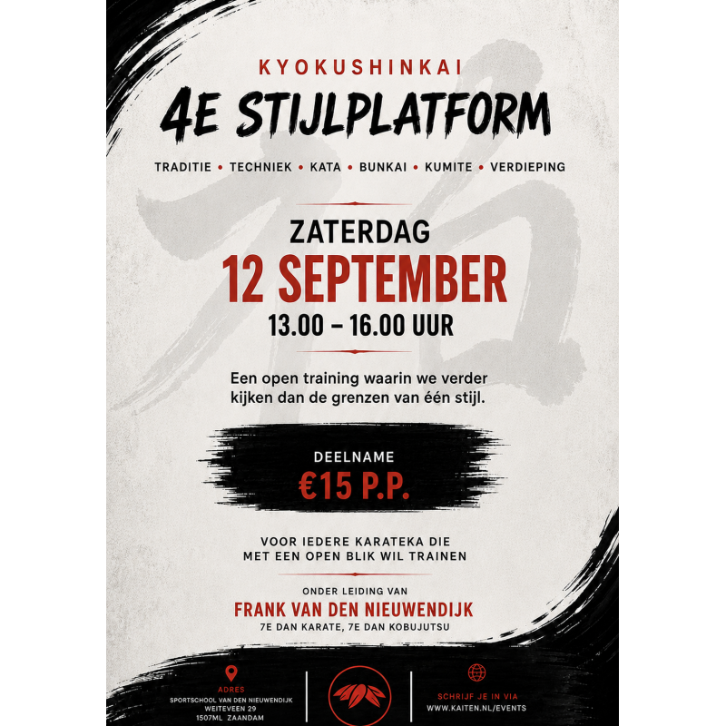 12 sept. 4e Stijlplatform Kyokushinkai
