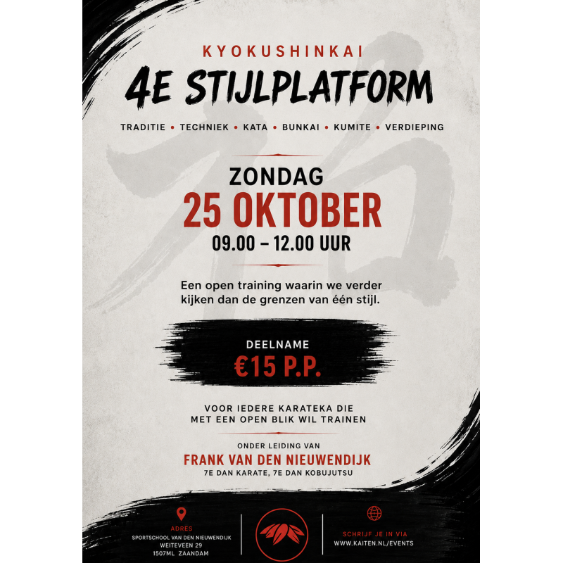 25 okt. 4e Stijlplatform Kyokushinkai