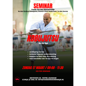 Seminar Kobujutsu 17 maart Bo en Sai