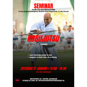 Seminar Ryukyu Kobujutsu Tekko 17 januari