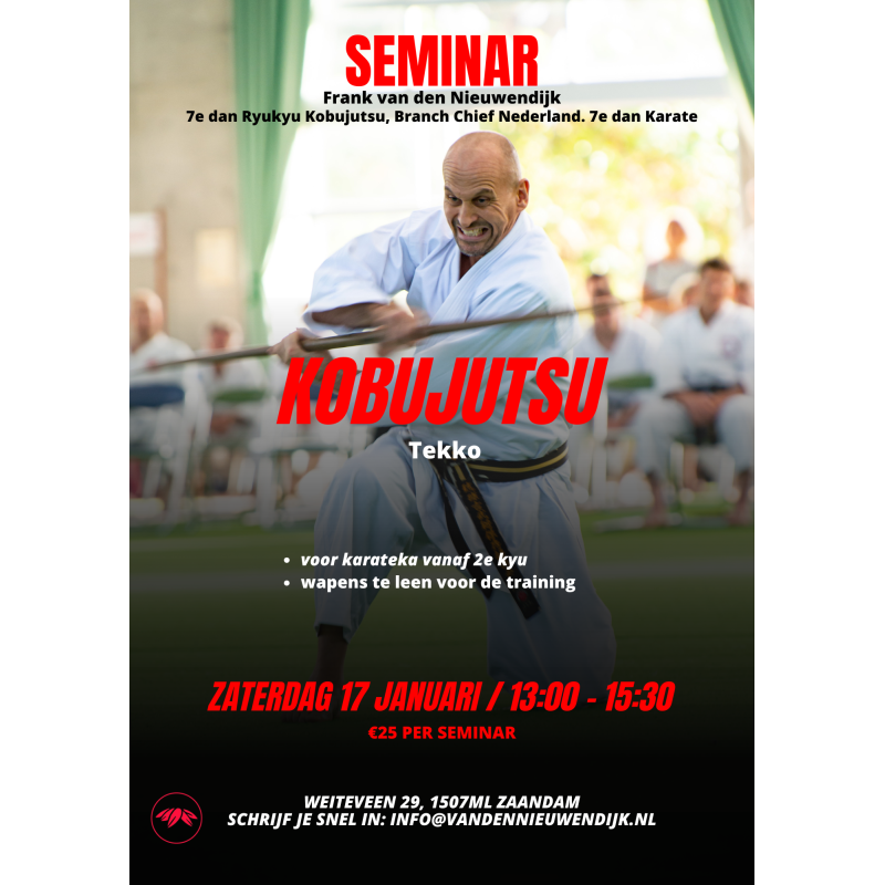 Seminar Ryukyu Kobujutsu Tekko 17 januari