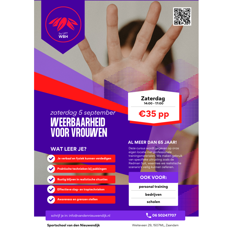5 sept. Weerbaarheid voor Dames